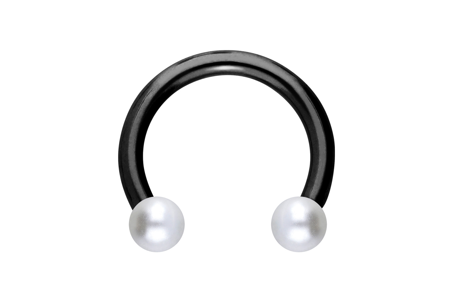 Titan Hufeisenring Piercing SYNTHETISCHE PERLEN